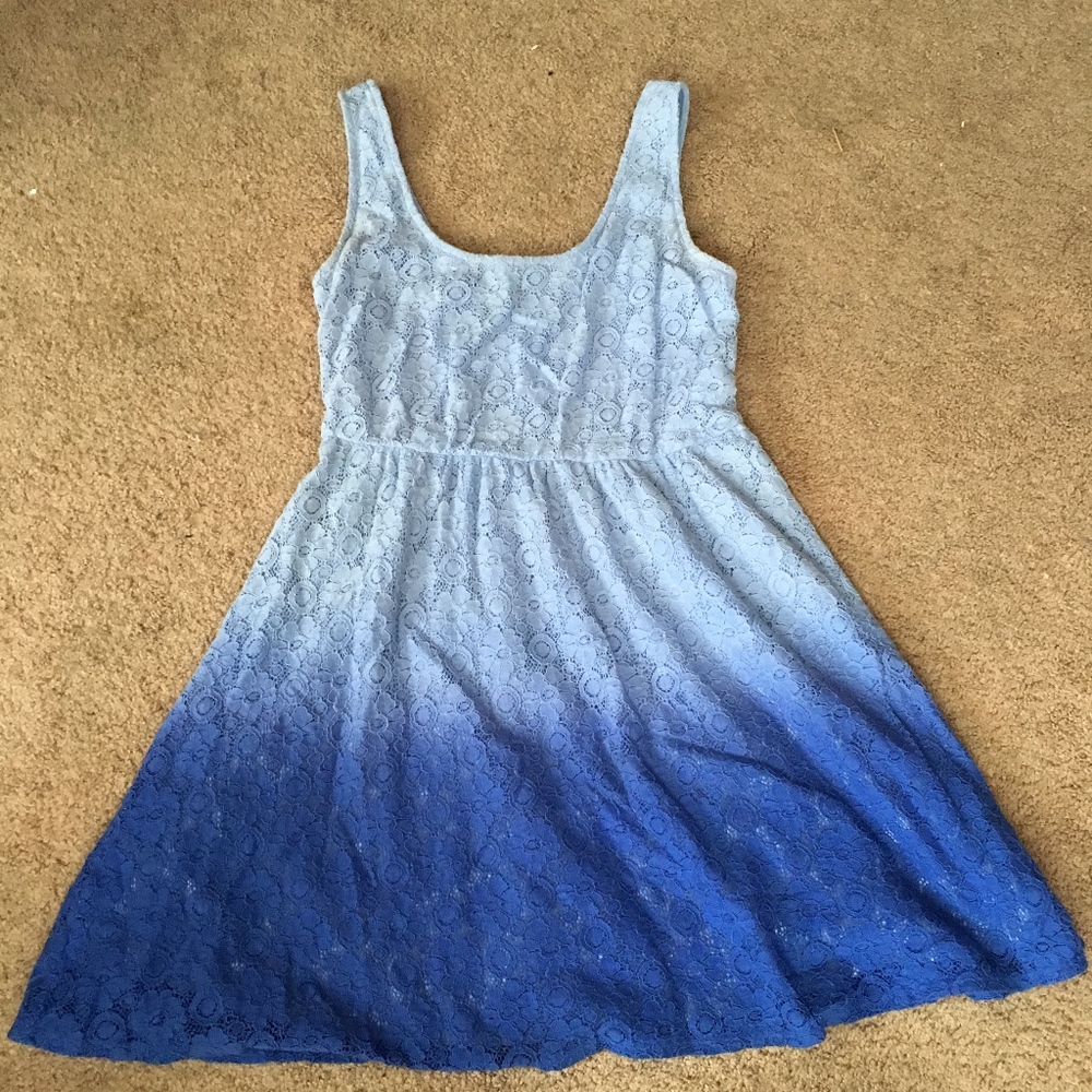 Pacsun Blue Lace Ombré Dress (Size M)